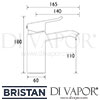 Bristan Descent 1 Hole Bath Filler Dimensions